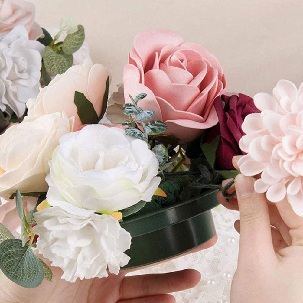 Wedding Decoration Supply - 2 Stück Runde Blumenarrangement-Basen aus Blumenschaum,